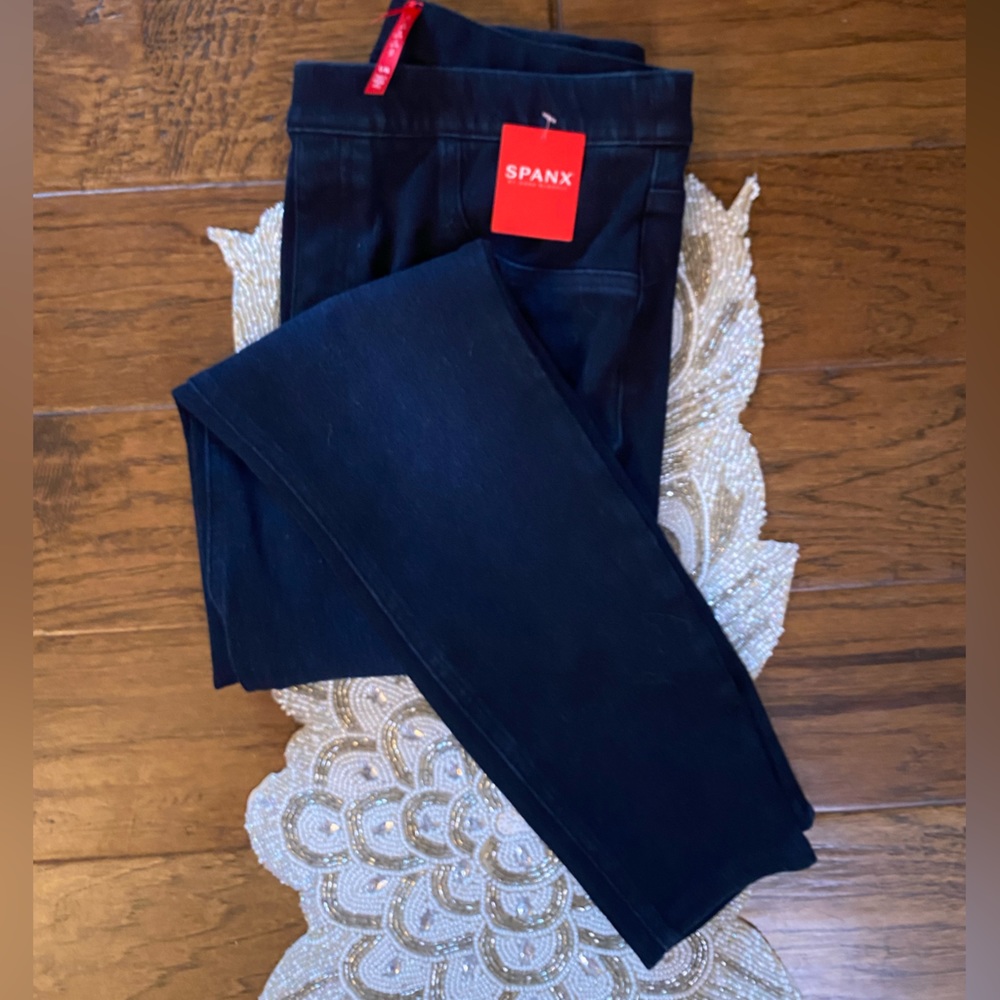 Spanx, women size large, brand new with tags, dark blue jean style